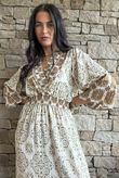 Zaida Smock Dress Hazelnut